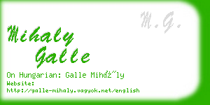 mihaly galle business card